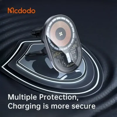 هولدر و شارژ وایرلس مگنتی مک دودو Mcdodo Transparent Magnetic Wireless Charging Car mount CH-2340 2