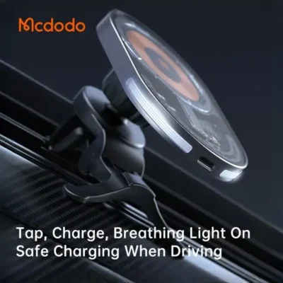 هولدر و شارژ وایرلس مگنتی مک دودو Mcdodo Transparent Magnetic Wireless Charging Car mount CH-2340 5