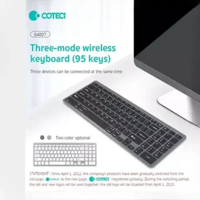 کیبورد بی سیم سه حالته کوتتسی Coteetci Three-mode wireless keyboard 84007 2