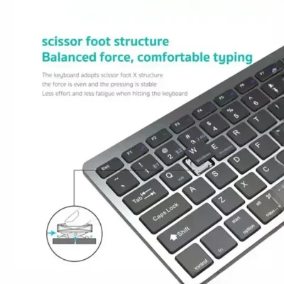 کیبورد بی سیم سه حالته کوتتسی Coteetci Three-mode wireless keyboard 84007 5