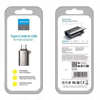 مبدل تایپ سی به یو اس بی جویروم Joyroom Type-C male to USB female adapter-maroon S-H151 6