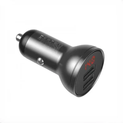 شارژر فندکی دو پورت 24 وات بیسوس Baseus Digital Display Car Charger Dual USB CCBX-0G