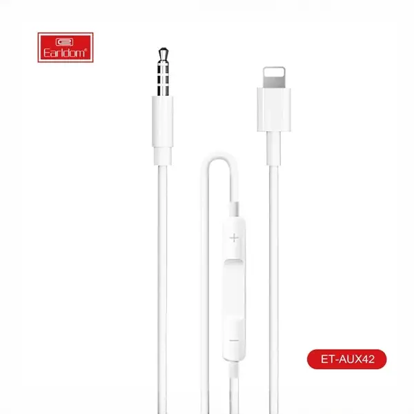 کابل تبدیل لایتنینگ به AUX ارلدام Earldom lighting to 3.5mm AUX Cable ET-AUX42
