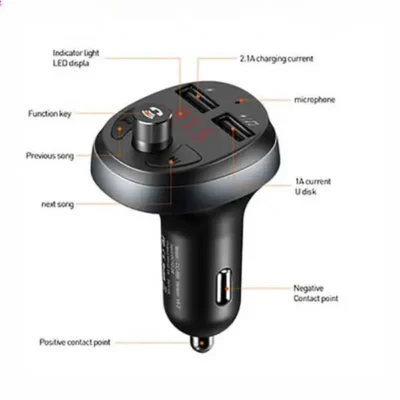 شارژر فندکی با قابلیت پخش موسیقی و تماس مک دودو Mcdodo Car Charger Blutooth FM Transmitter CC-6880 3
