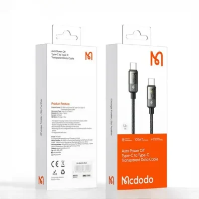 کابل شارژ دوسر تایپ سی قطع کن دار 100 وات مک دودو Mcdodo Auto Power Off Type-C To Type-C Cable CA-2840 2