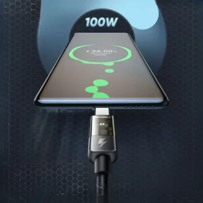 کابل شارژ دوسر تایپ سی قطع کن دار 100 وات مک دودو Mcdodo Auto Power Off Type-C To Type-C Cable CA-2840 7