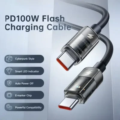 کابل شارژ دوسر تایپ سی قطع کن دار 100 وات مک دودو Mcdodo Auto Power Off Type-C To Type-C Cable CA-2840 8
