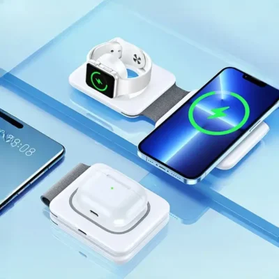شارژر وایرلس 3 کاره ارلدم Earldom Magnetic Wireless Charger ET-WC19 2