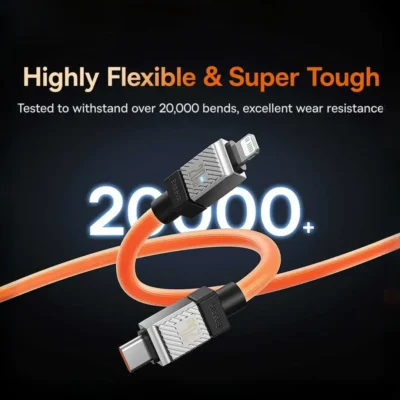 کابل شارژ تایپ سی به لایتنینگ بیسوس Baseus CoolPlay Series Fast Charging Cable Type-C to iPhone 20W 4