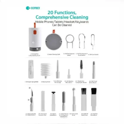 کیت نظافت دستگاه‌های الکترونیکی کوتتسی Coteci Multifunctional 20in1 Cleaning Kit 75003 10