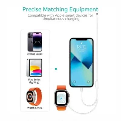 کابل شارژ سریع اپل واچ دوکاره کوتتسی Coteetci IWatch Charger PD Fast Charging Cable 26002 5