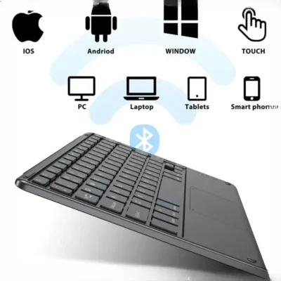 کیبورد بلوتوثی همراه با تاچ پد کوتسی Coteci Portable Bluetooth Smart Keyboard 64015 4
