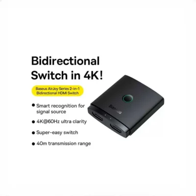سویچ اچ دی ام آی دو در یک بیسوس Baseus AirJoy Series2-in-1 Bidirectional OH-113 HDMI Switch B01331105111-00 4