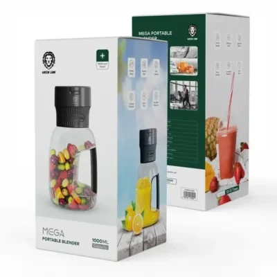 مخلوط کن قابل حمل گرین لاین Green Lion Mega Portable Blender 1000mL 70W GNMPBLDRBK 2