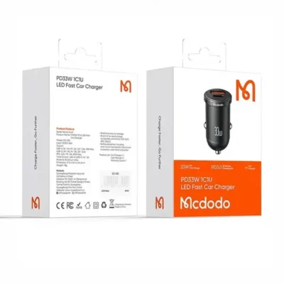 شارژر فندکی 2 پورت 33 وات مک دودو Mcdodo PD33W 1C1U LED Fast Car Charger CC-232 9