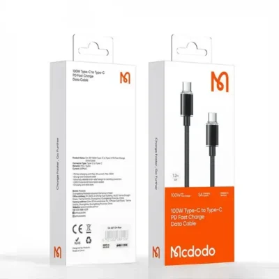 کابل شارژ دو سر تایپ سی 100 وات 1.2 متر مک دودو Mcdodo Type-C to Type-C PD Data Cable CA-3670 8