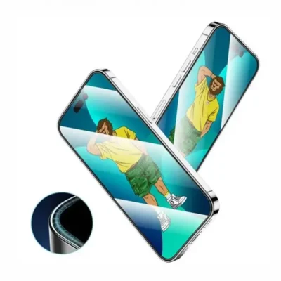 گلس دور سلیکیونی گرین لاین آیفون Green Lion 3D Silicone Plus High Definition For Iphone 14 Plus/13 Pro Max 4
