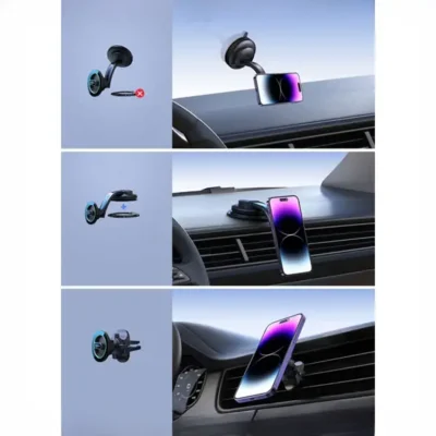 هولدر مگنتی دوکاره دریچه کولر و رو داشبوردی جویروم Joyroom Magnetic Car Phone Mount JR-ZS366-W 3