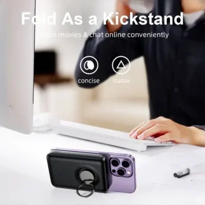 پاوربانک مگنتی وایرلس 10000 جویروم Joyroom Mini Magnetic Wireless Power Bank JR-W050 3