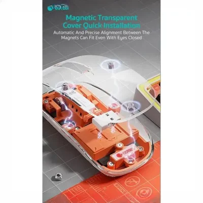 موس بیسیم 3 حالته کوتسی Coteci Magic Crystal II Three Mode Mouse 84015 6