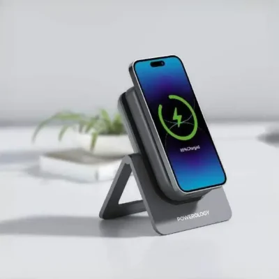 پاوربانک وایرلس و استند پاورولوژی Powerology 10000mAh MagSafe Combo Power Bank PPBCHA21GY 3
