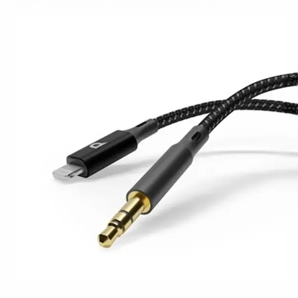 کابل تبدیل جک 3.5 میلی متری به لایتنینگ پاورولوژی Powerology Braided Aux Audio Cable PCAB004