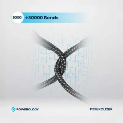 کابل شارژ تایپ سی به لایتنینگ 60 وات پاورولوژی Powerology Braided PD Data Cable P23BRCL12 8