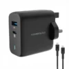 آداپتور شارژ 45 وات با کابل همراه پاورولوژی Powerology Ultra-Quick GaN Charger PWCUQC004