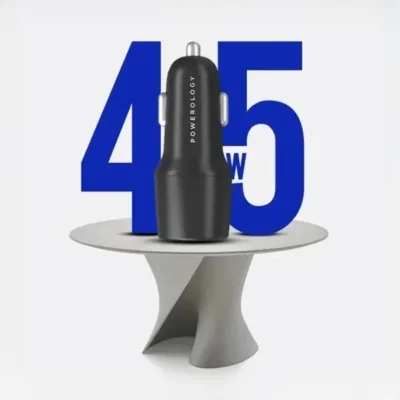شارژر فندکی دو پورت 55 وات پاورولوژی Powerology Ultra-Quick Car Charger PCCSR006 2