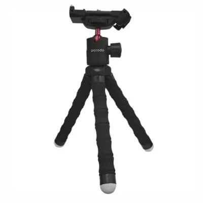 سه پایه دوربین و موبایل با پایه منعطف پرودو Porodo Flexible Versatile Tripod PD-TRPH-BK