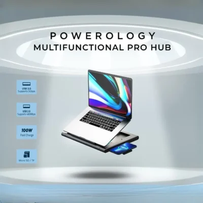 هاب 11 پورت و استند لپ تاپ پاورولوژی Powerology Multi-Functional Pro Hub PWPROHUB 3