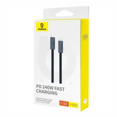 کابل دو سر تایپ سی 240 واتی 1 متری بیسوس Baseus Flash Series 2 USB 4 Data Cable P10311803111 14