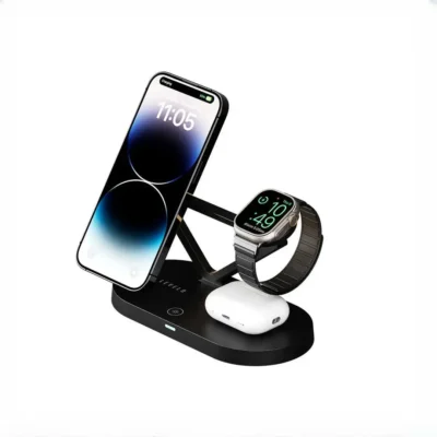 شارژر وایرلس رو میزی 5 کاره لولو LEVELO Premio 5 In 1 Wireless Charging Pad 3