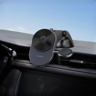 هولدر و شارژر وایرلس خودرو لولو Levelo Siena 2 In 1 Wireless Car Charger 4