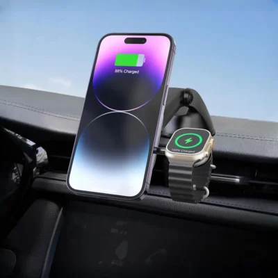 هولدر و شارژر وایرلس خودرو لولو Levelo Siena 2 In 1 Wireless Car Charger 5