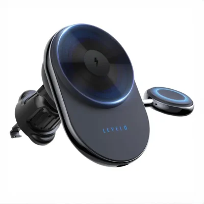 هولدر و شارژر وایرلس خودرو لولو Levelo Siena 2 In 1 Wireless Car Charger