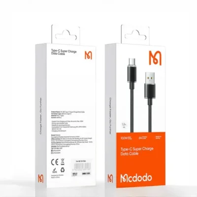 کابل شارژ تایپ سی 100 وات 1.2 متر مک دودو Mcdodo Type-C Super Charge Data Cable CA-3650 6