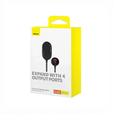 شارژر فندکی 4 پورت 30 وات بیسوس Baseus High Efficiency Pro 30W 2 in 1 Car Cigarette Lighte BS-CG010 4