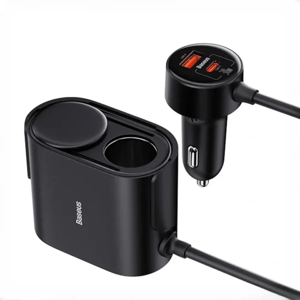 شارژر فندکی 4 پورت 30 وات بیسوس Baseus High Efficiency Pro 30W 2 in 1 Car Cigarette Lighte BS-CG010