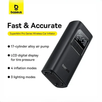 پمپ باد قابل حمل شارژی بیسوس Baseus SuperMini Pro Series Wireless Car Inflator BS-CG016 2