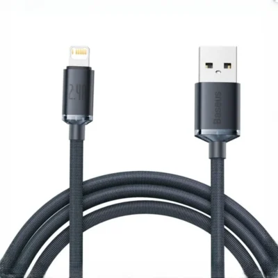 کابل شارژ USB به Lightning بیسوس 2 متر Baseus Crystal Shine USB to iP CAJY000101 7