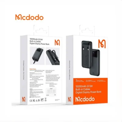 پاوربانک 10000 با کابل 22.5 وات مک دودو Mcdodo Built in Cables Power Bank MC-024 2
