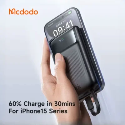 پاوربانک 10000 با کابل 22.5 وات مک دودو Mcdodo Built in Cables Power Bank MC-024 6