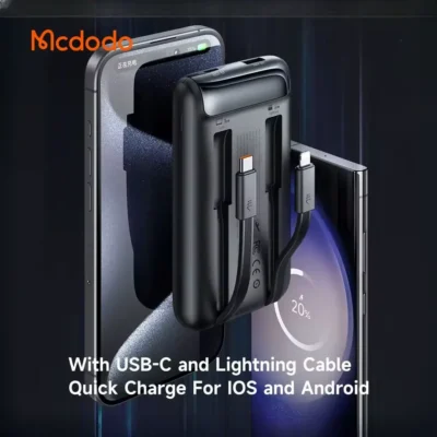 پاوربانک 10000 با کابل 22.5 وات مک دودو Mcdodo Built in Cables Power Bank MC-024 7