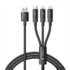 کابل سه سر 1.2 متر مک دودو Mcdodo 3in1 Multiple Nylon Braided Cable CA-5790