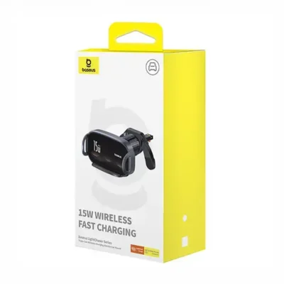 هولدر دریچه کولر و شارژر وایرلس 15 وات بیسوس Baseus LightChaser Electric Car Mount BS-CM029 8