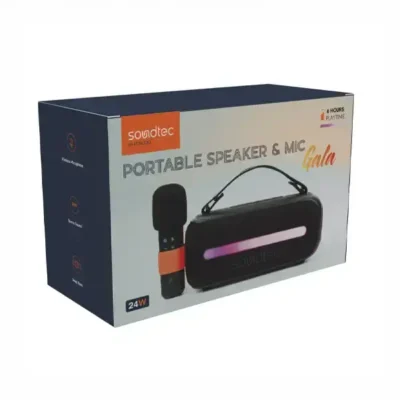 اسپیکر 24 واتی کارائوکه ساندتک پرودو Porodo Soundtec portable Speaker & Mic Gala PD-ST14WSM 3