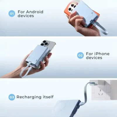 پاوربانک 20 وات وایرلس 10000 جویروم Powerbank Joyroom magnetic JR-PBM01 9