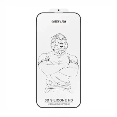 گلس دور سلیکیونی گرین لاین آیفون Green Lion 3D Silicone Plus High Definition For Iphone 16 PRO 5