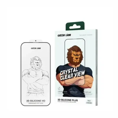 گلس دور سلیکیونی گرین لاین آیفون Green Lion 3D Silicone Plus High Definition For Iphone 16 PRO 7